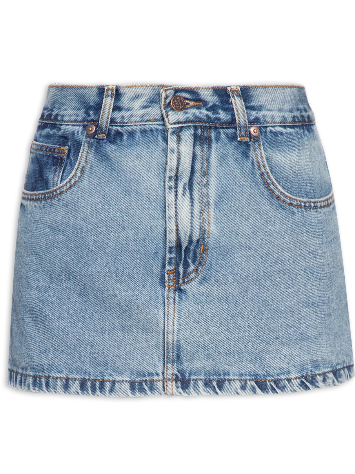 Short Saia Jeans Vintage - Azul