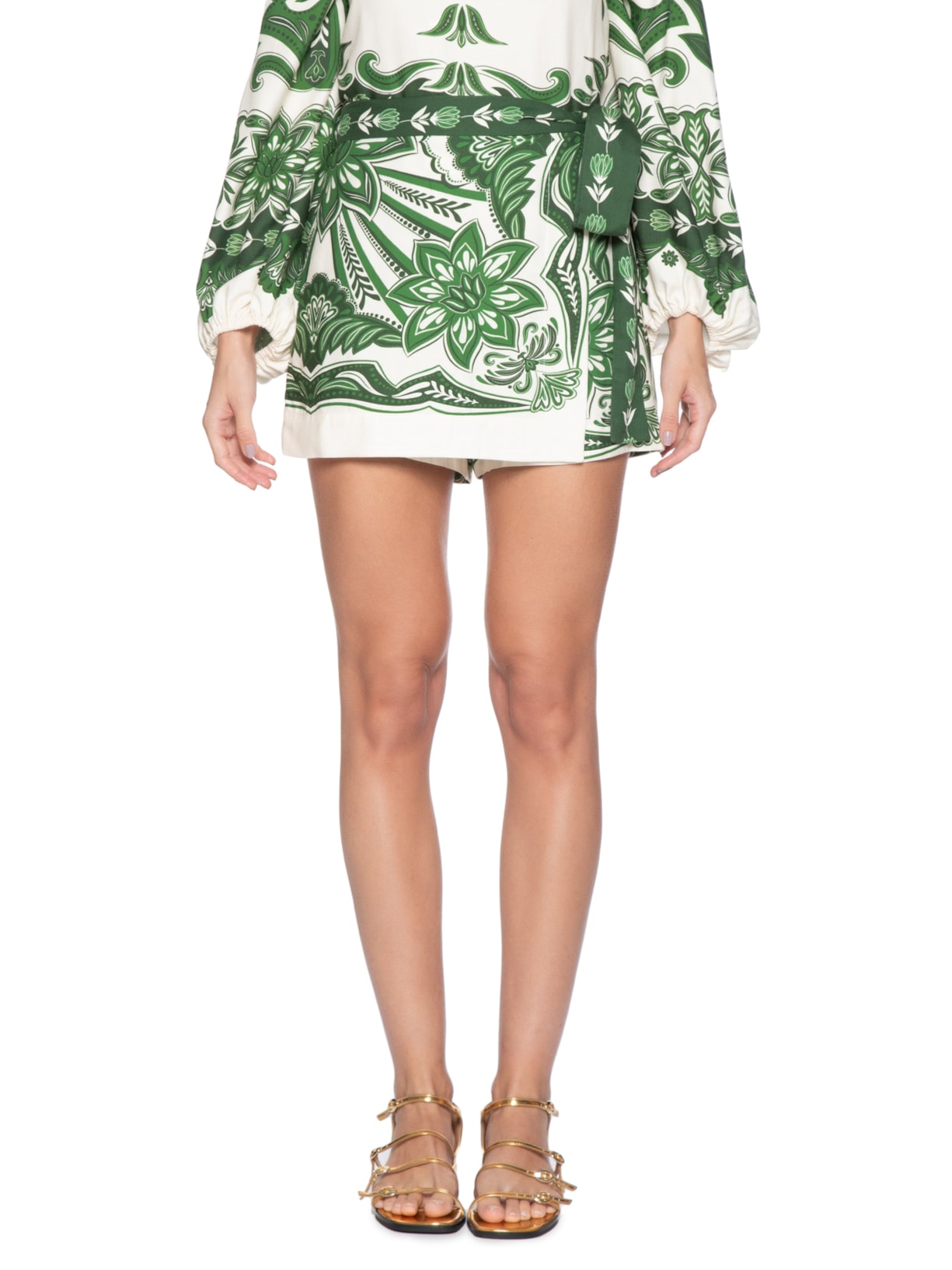 Short Saia Lenço Madri Farm Verde - Main Image