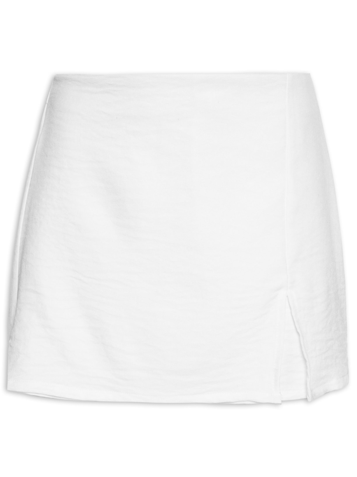 Short Saia Leve Com Fenda - Branco