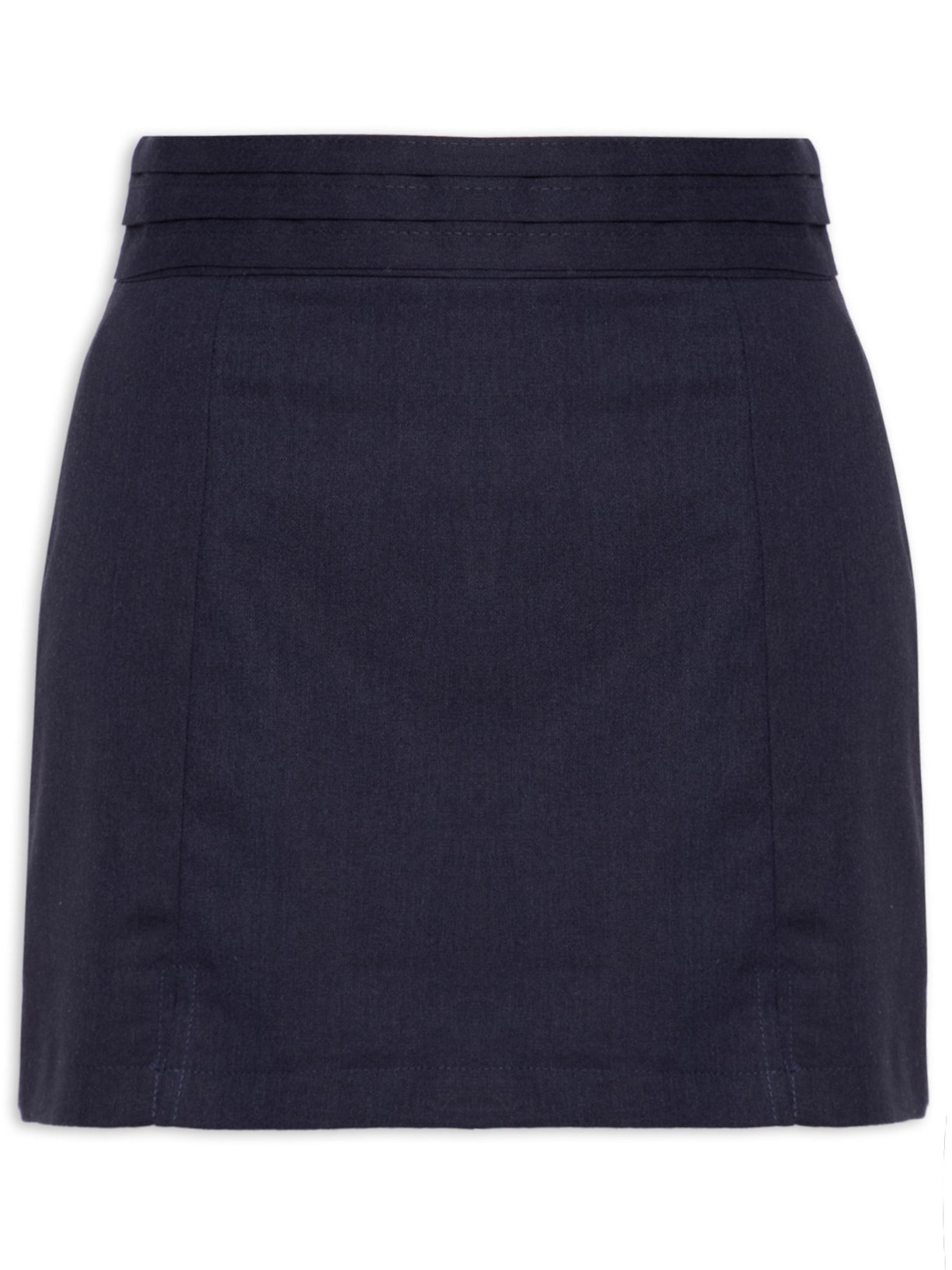 Short Saia Linho - Azul