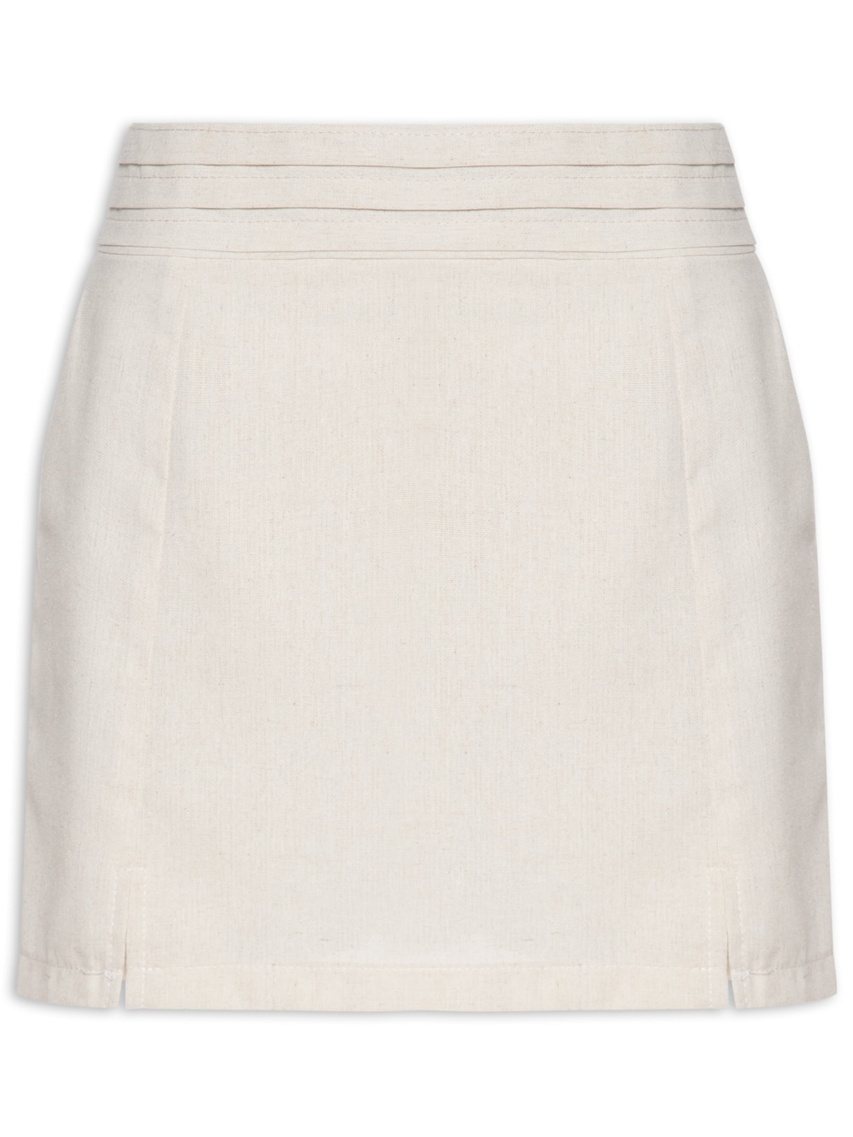 Short Saia Linho - Bege