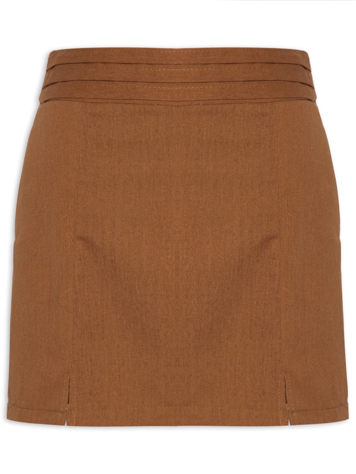 Short Saia Linho - Marrom