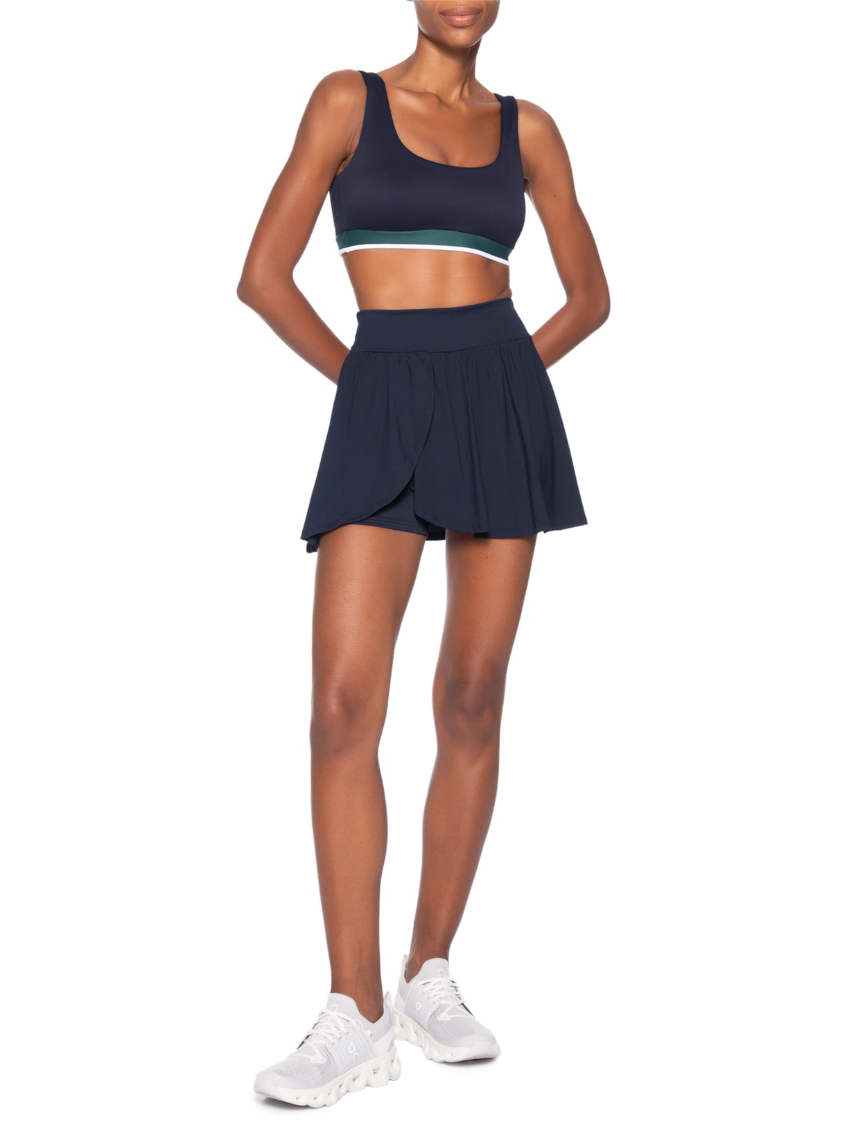 Short Saia Liso Azul Body For Sure