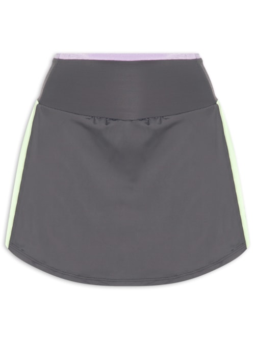Short Saia Liso - Cinza