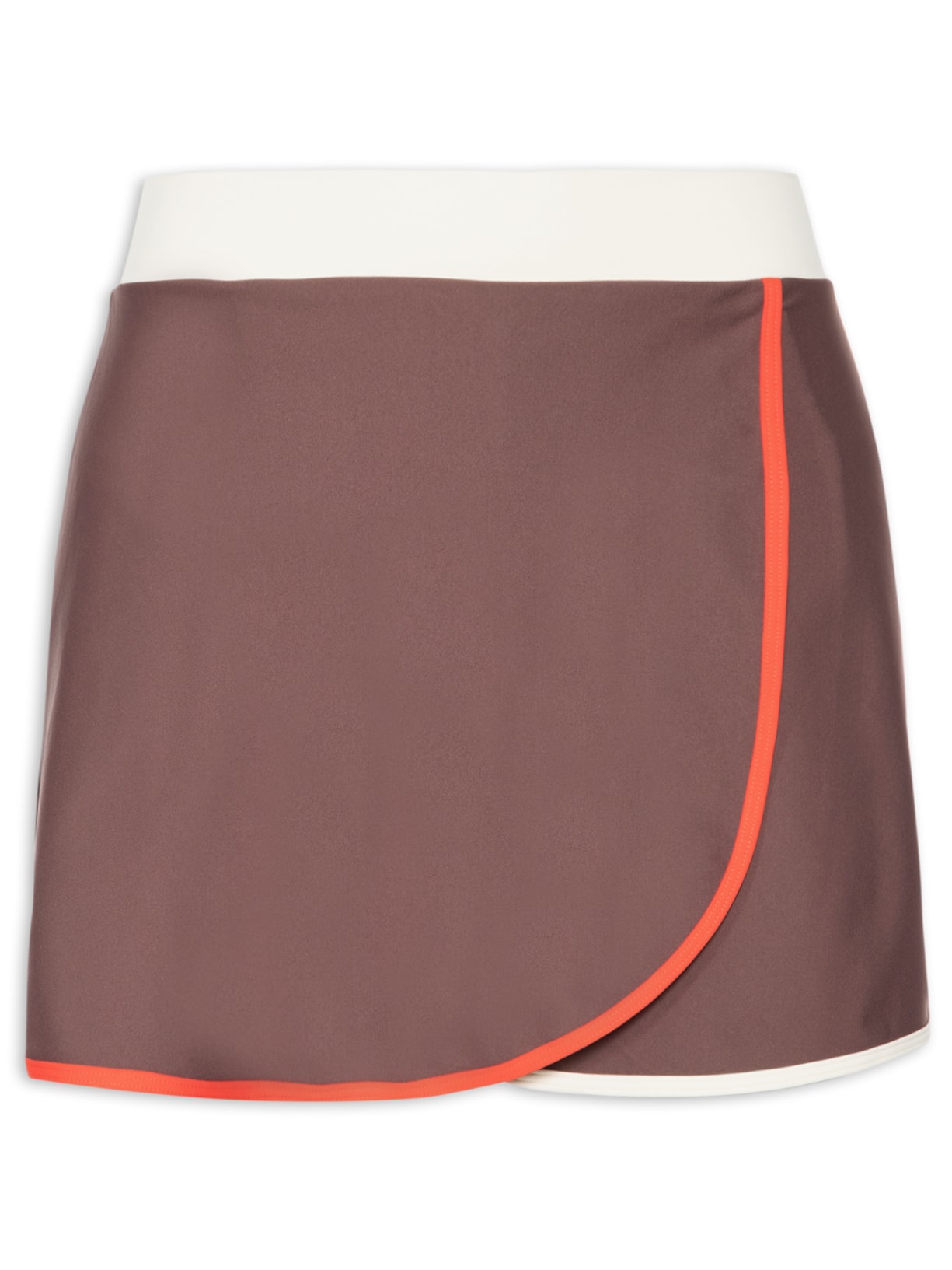 Short Saia Liso - Marrom