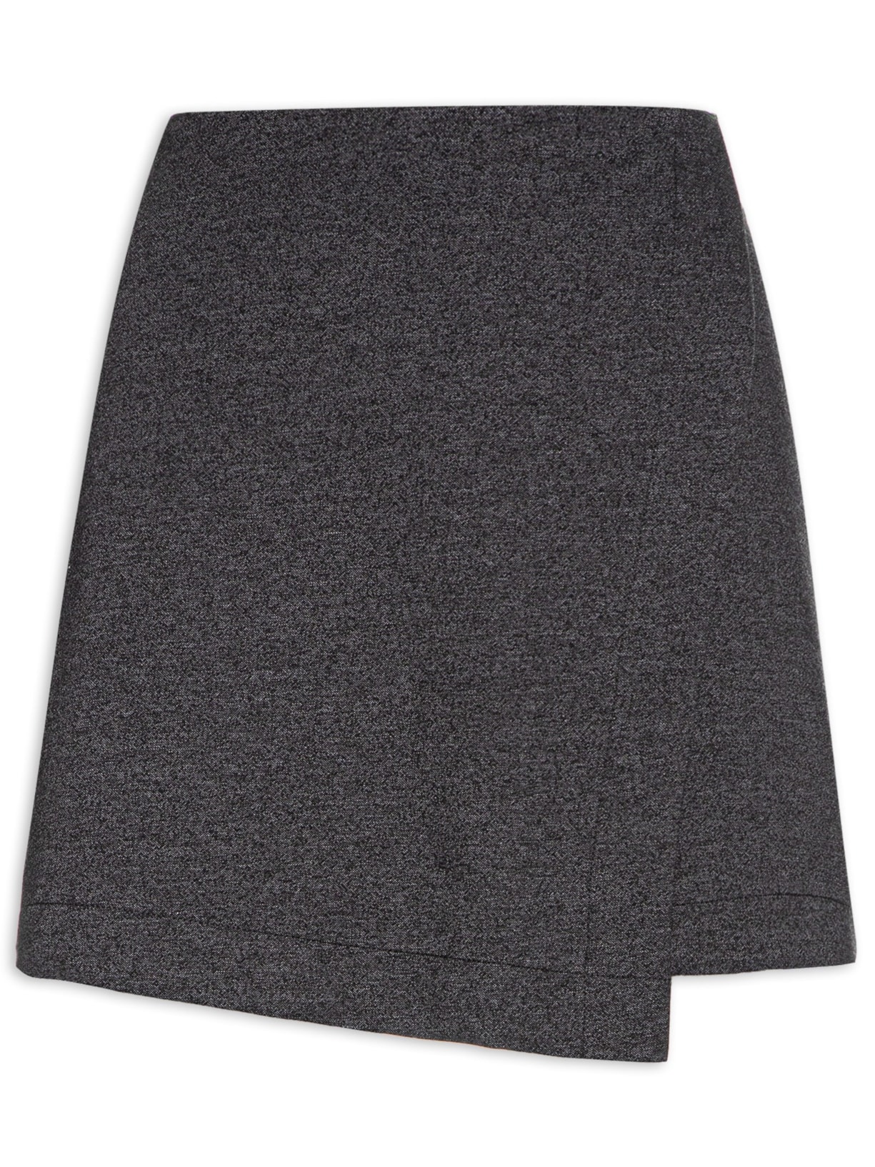 Short Saia Malha Estruturada - Cinza