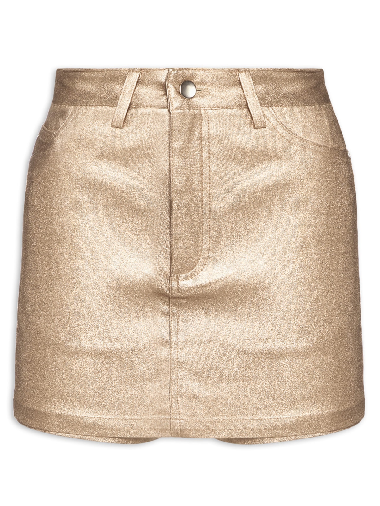 Short Saia Metalizado - Dourado