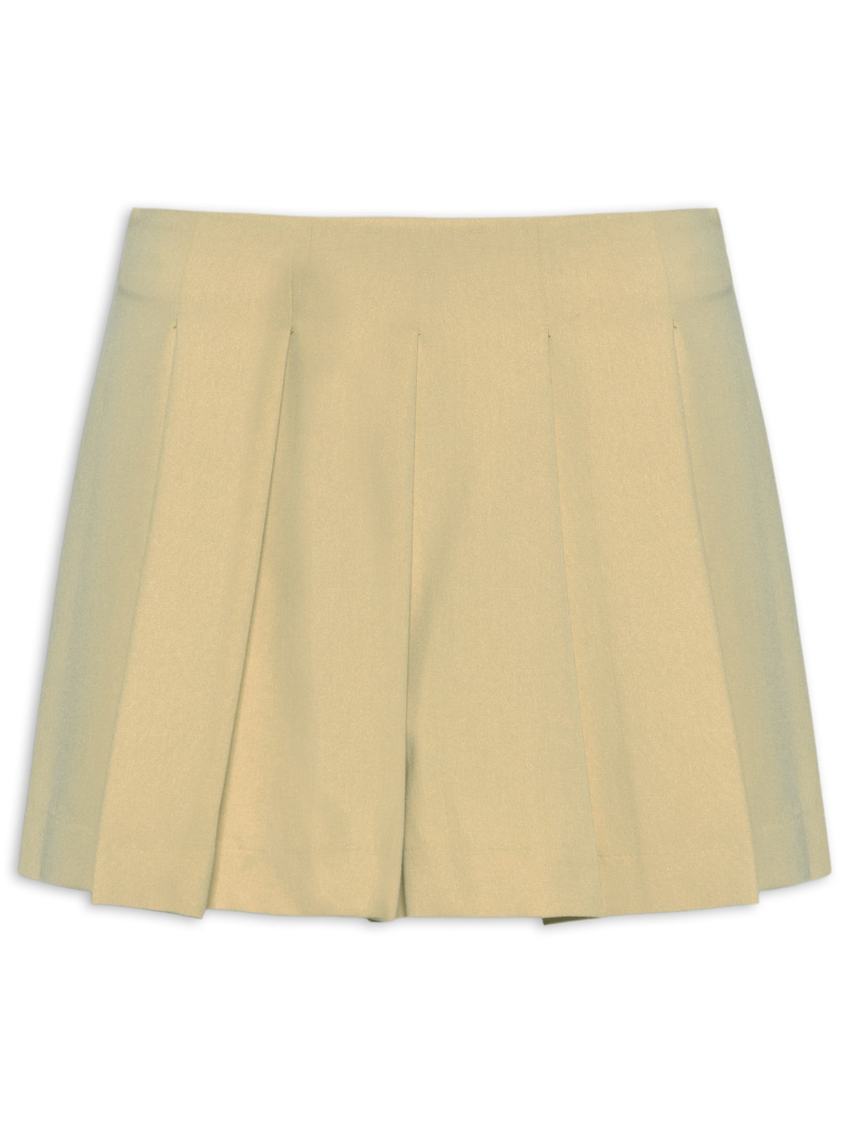 Short Saia Pregas - Bege