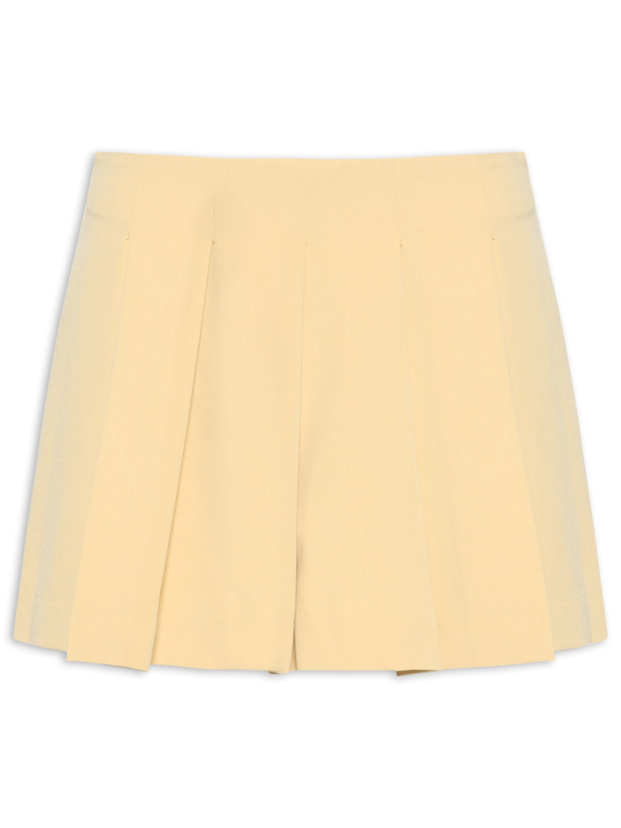 Short Saia Pregas Bege Farm