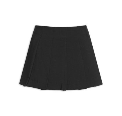 Short Saia Pregas - Preto