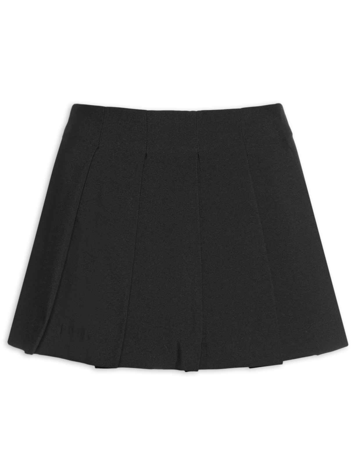 Short Saia Pregas - Preto