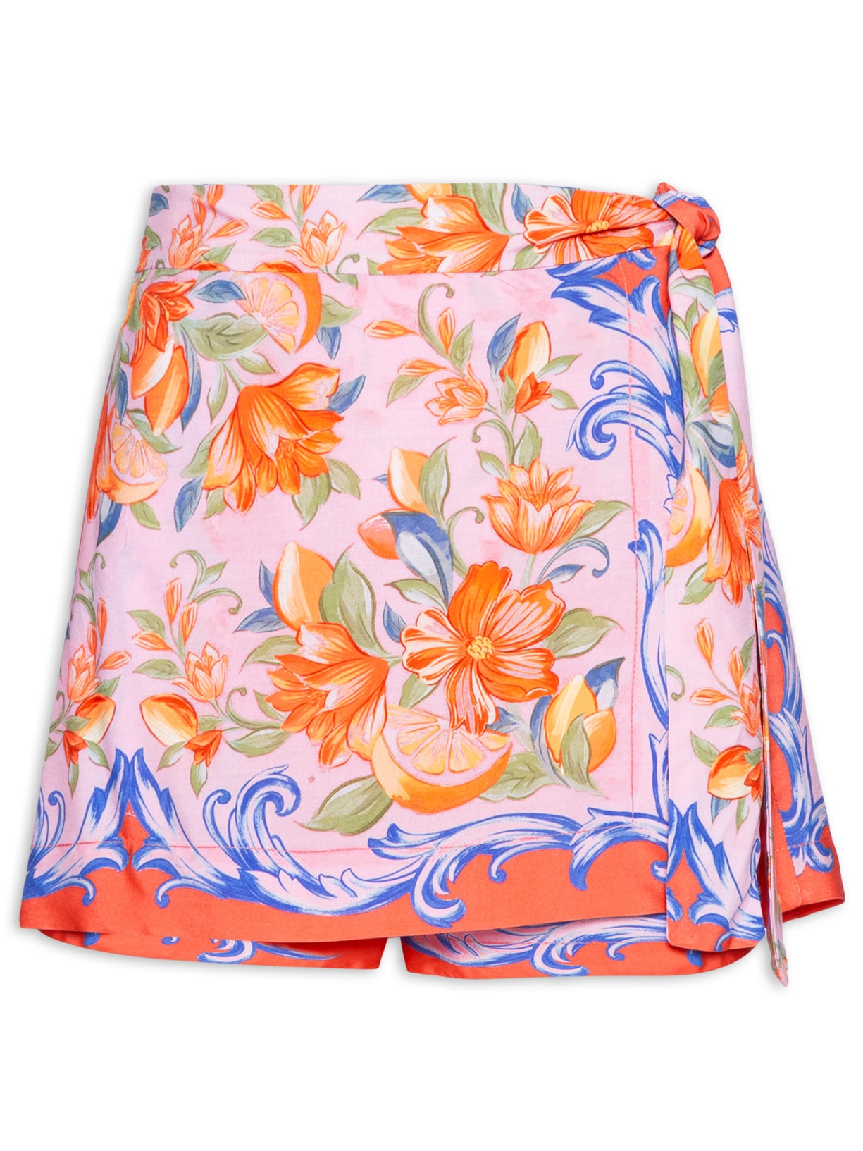 Short Saia Sicilia Lenço - Laranja