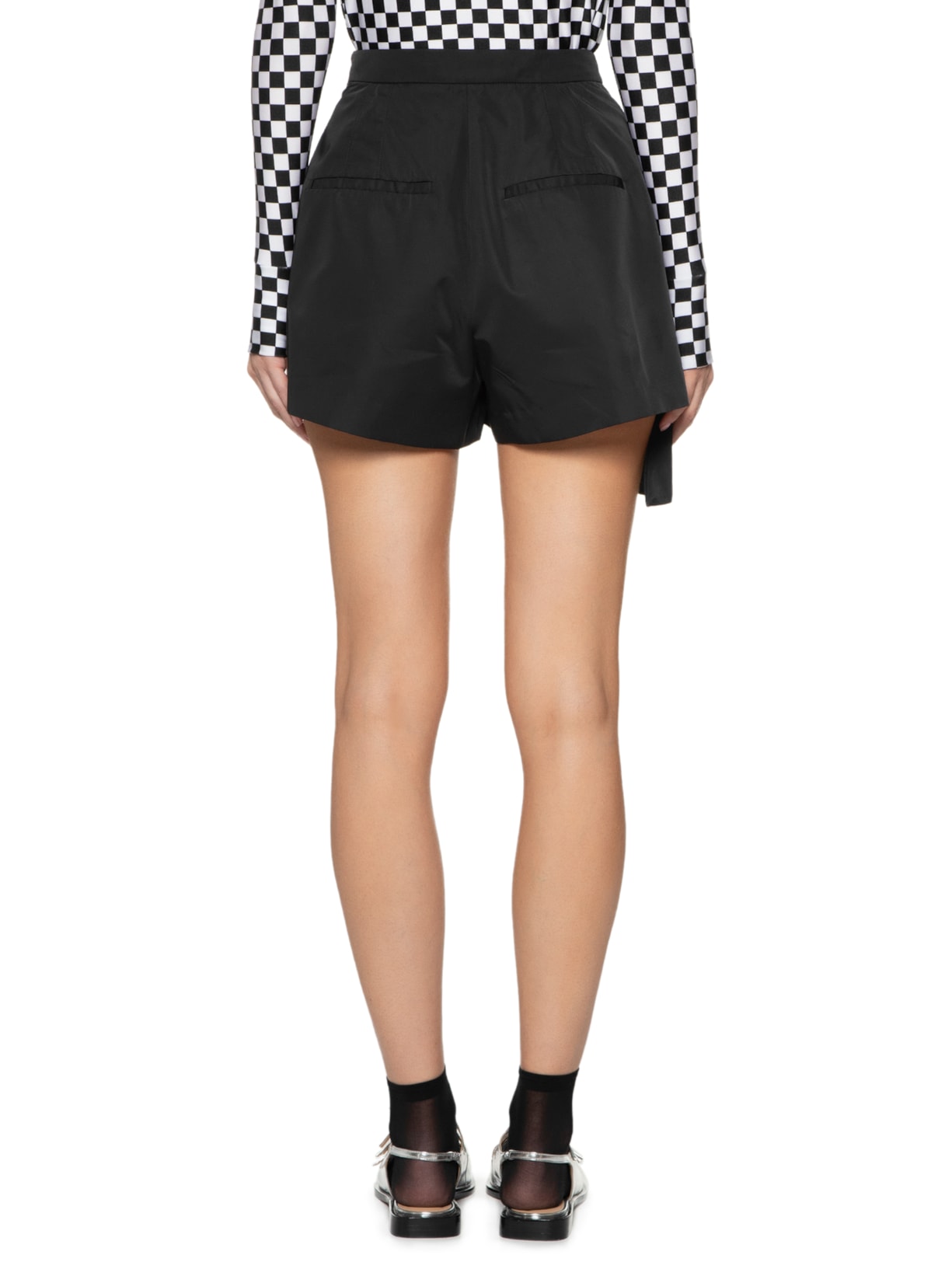 Short Saia Tafetá Estrutura Morgani Niko Preto Nk
