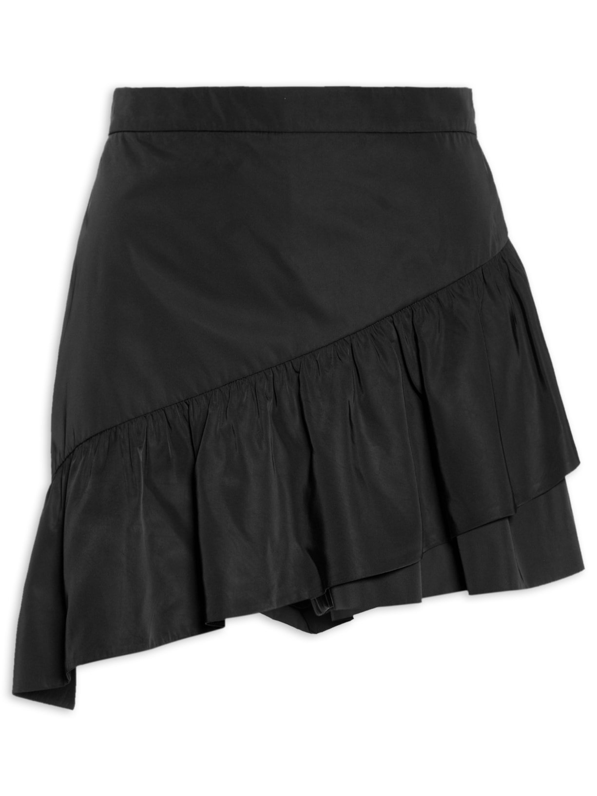 Short Saia Tafetá Estrutura Morgani Niko Preto Nk