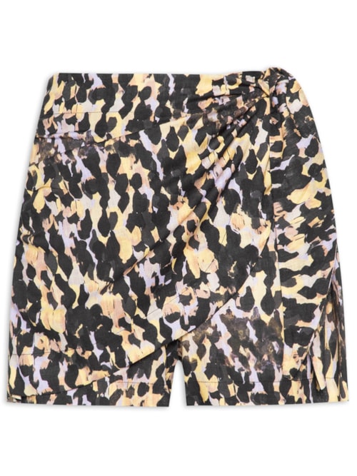 Short Saia Textura Fingers - Preto