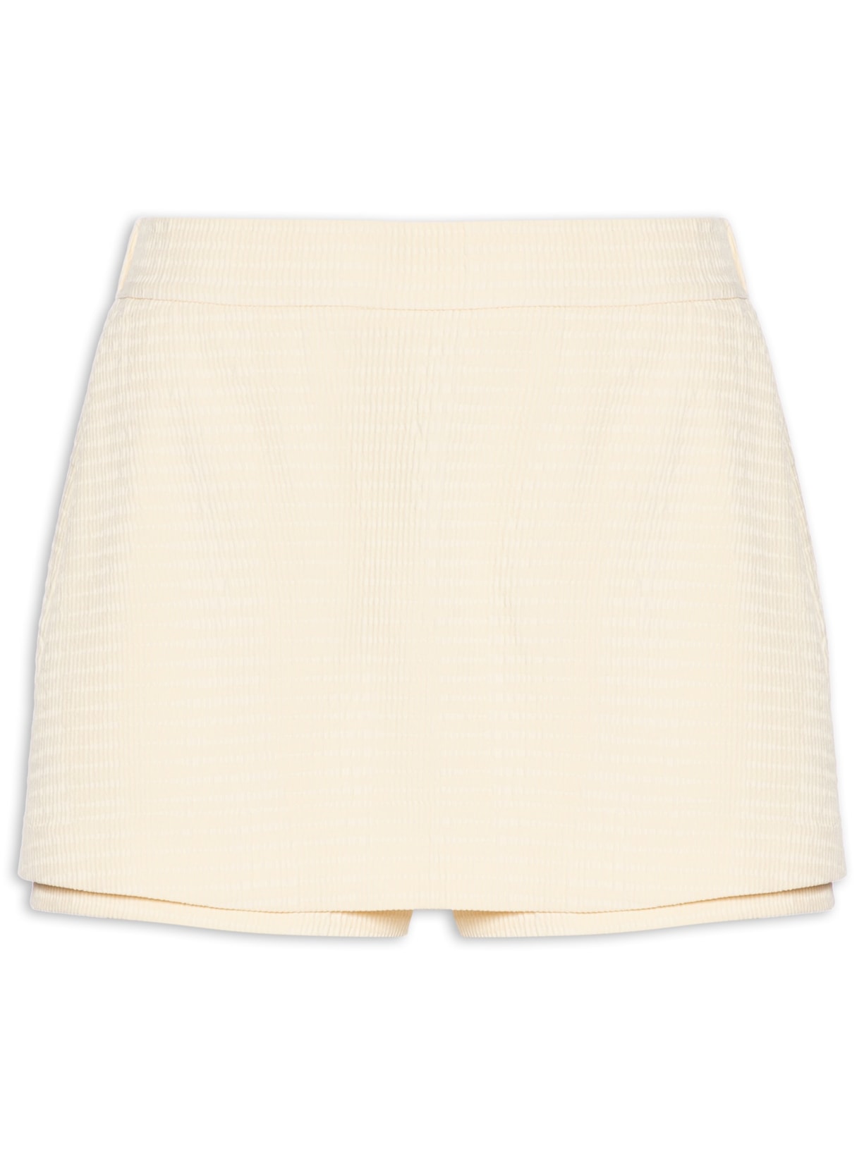 Short Saia Textura Flanelada - Amarelo