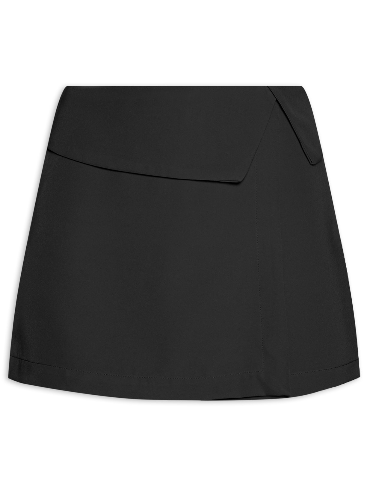 Short Saia Transpassado - Preto