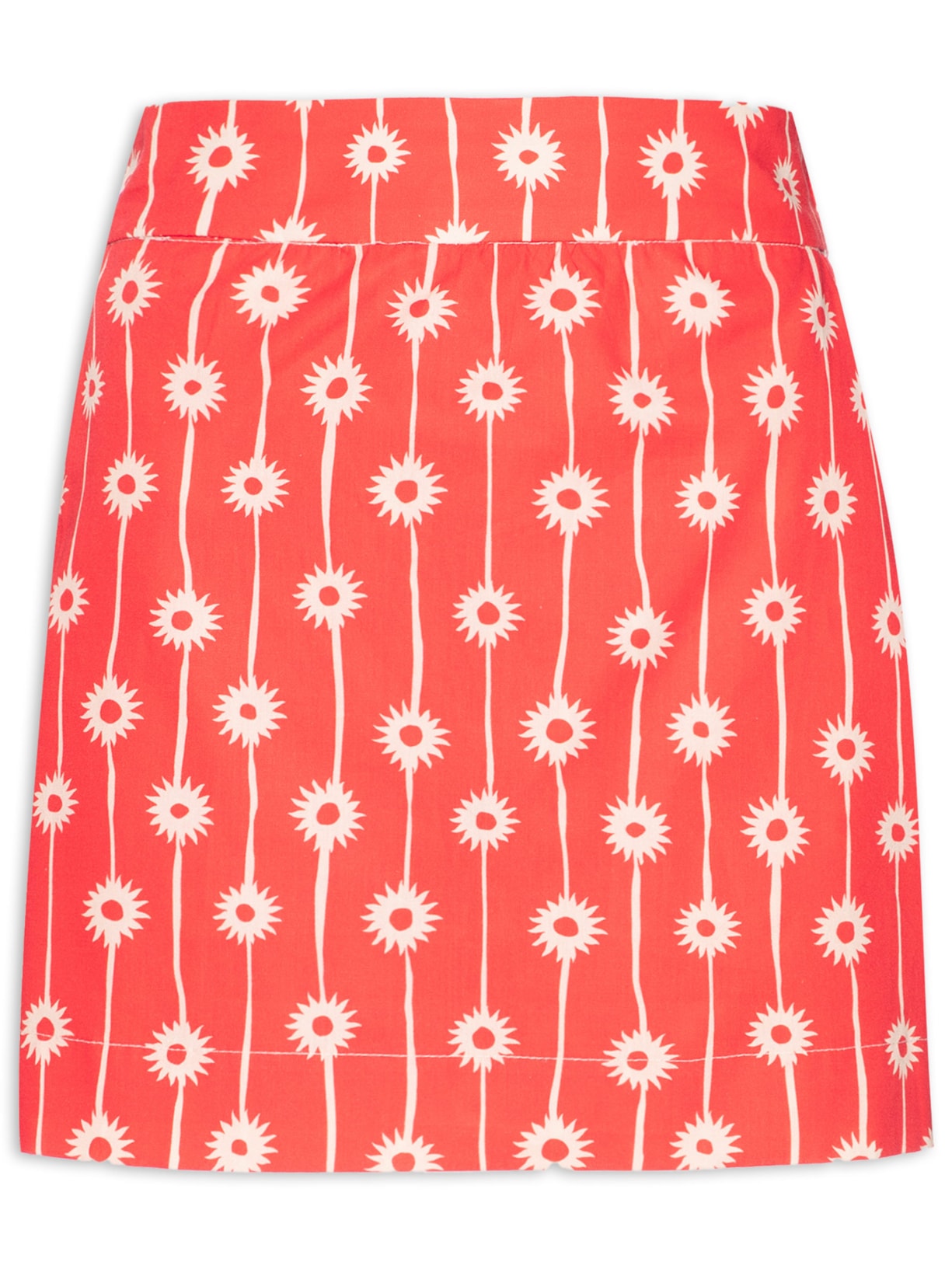 Short Saia Tricoline Bruma - Vermelho