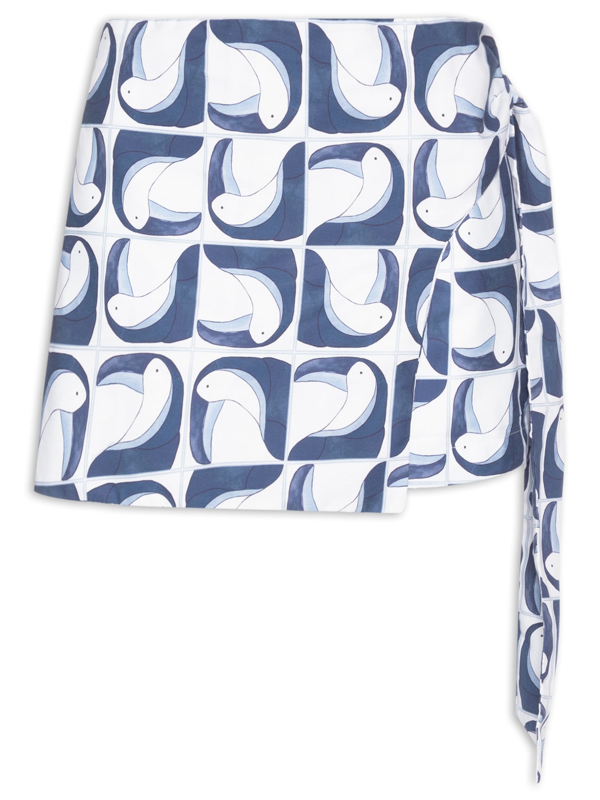 Short Saia Tuca Tropical - Azul