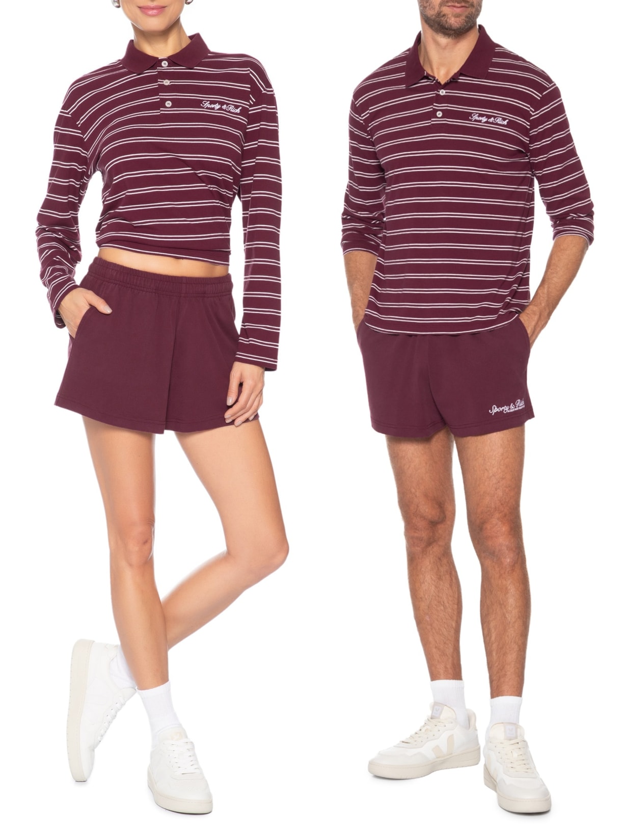 Short Unissex Syracuse Embroidered Disco Vermelho Sporty & Rich