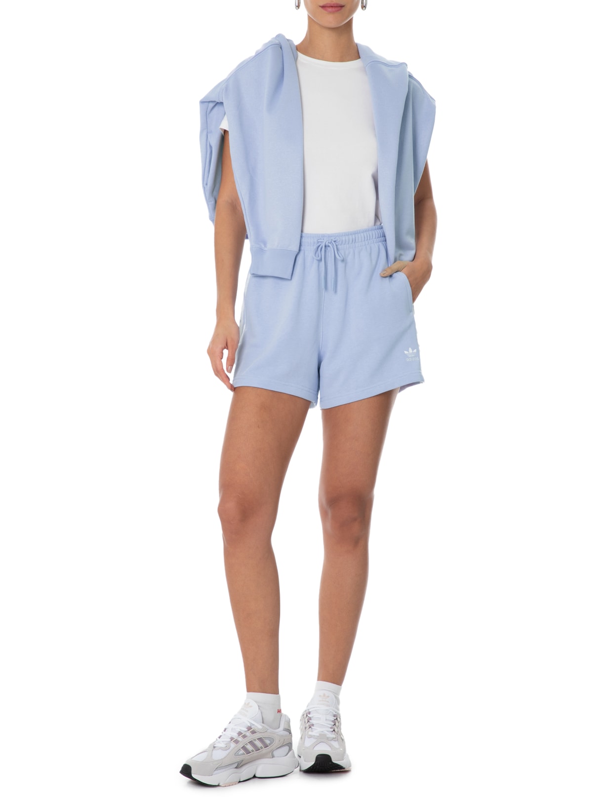 Shorts 3 Stripes Roxo Adidas Originals