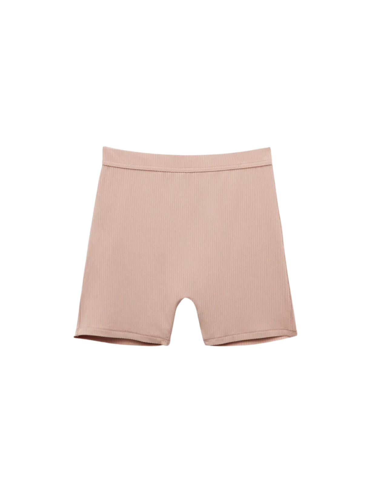 Shorts Ciclista Canelado Em Viscose Your Everyday Wear - Bege