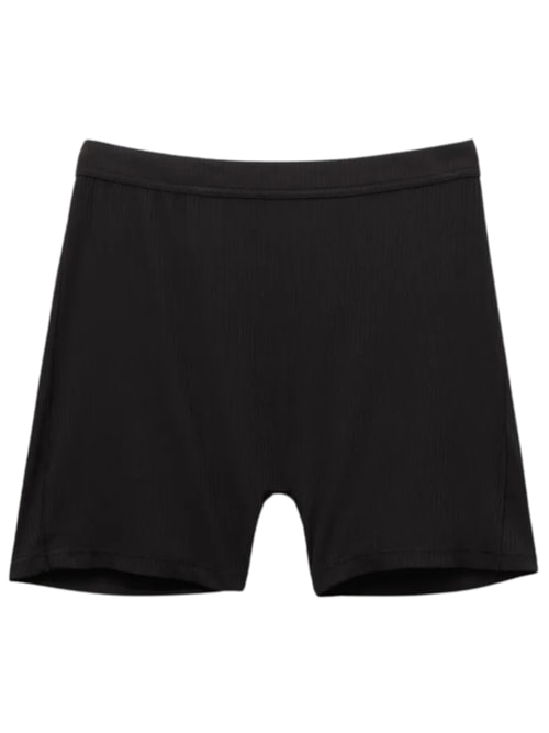 Shorts Ciclista Canelado Em Viscose Your Everyday Wear - Preto