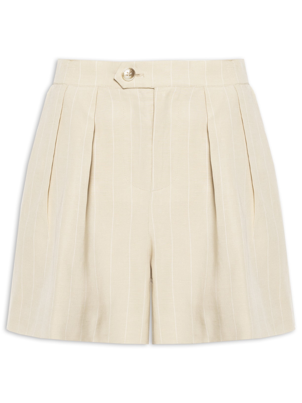 Shorts De Alfaiataria Fio Tinto - Bege