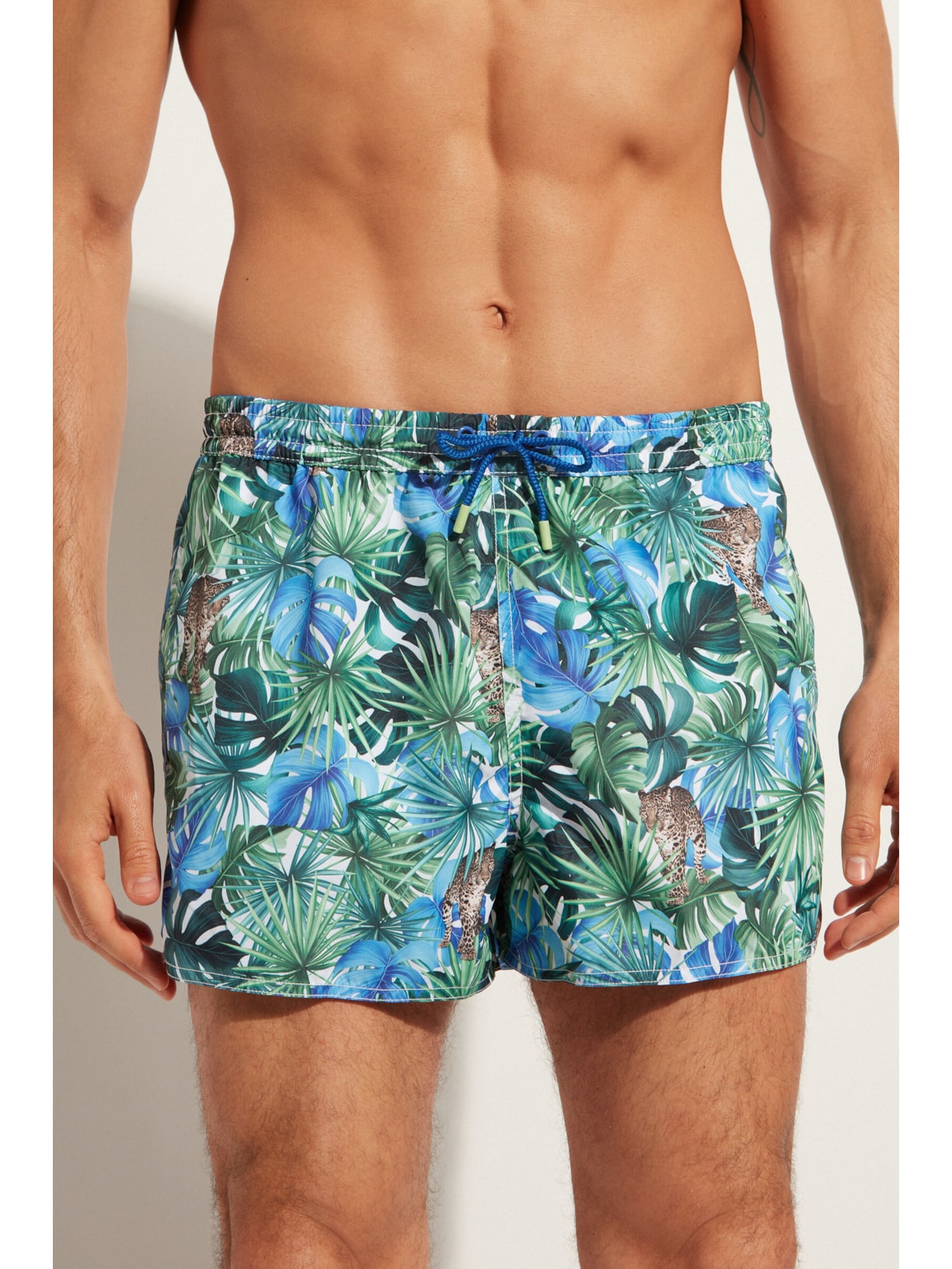 Shorts De Banho Masculino Com Estampa Ibiza - Azul