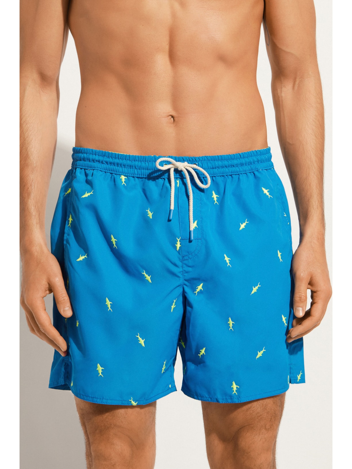 Shorts De Praia Homem Formentera Azul Calzedonia