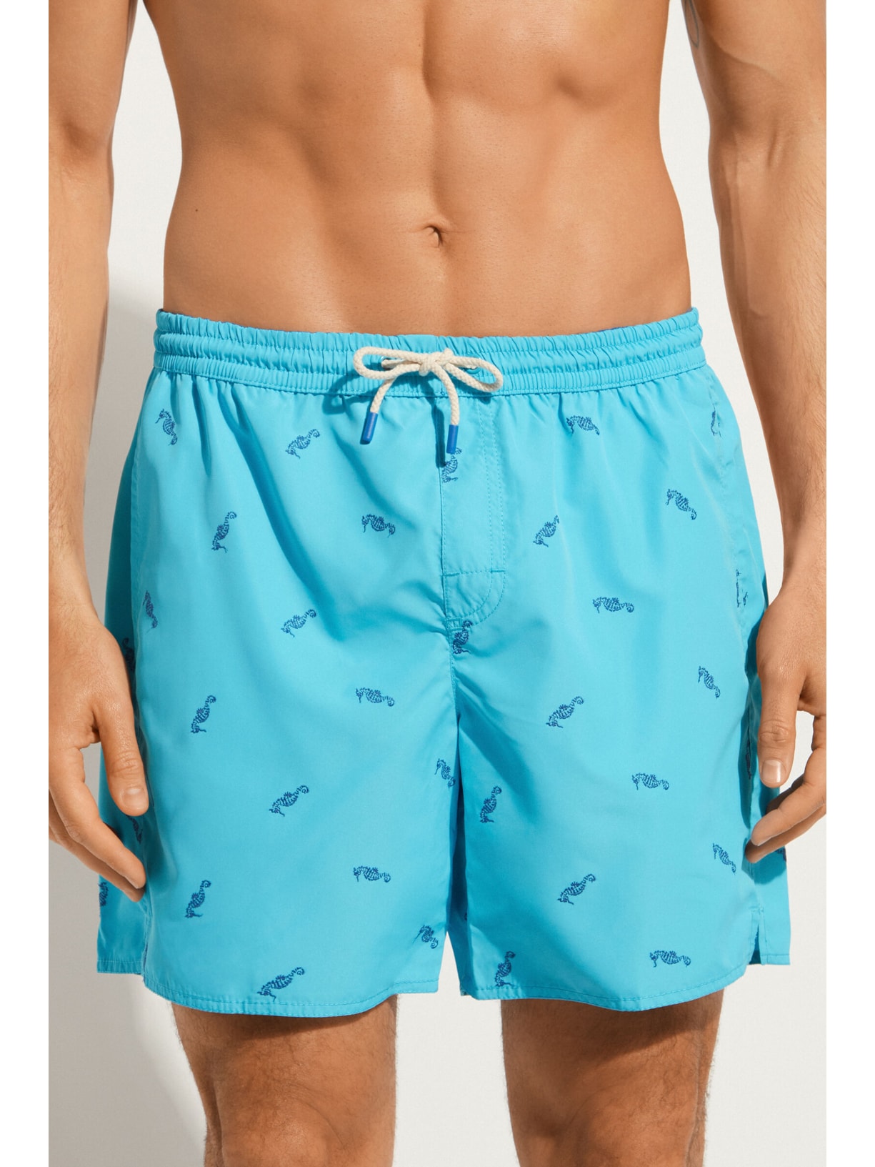Shorts De Praia Homem Formentera Azul Calzedonia