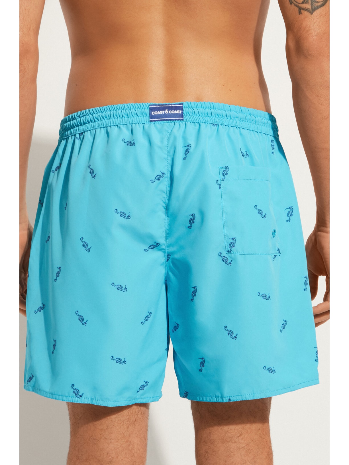 Shorts De Praia Homem Formentera Azul Calzedonia