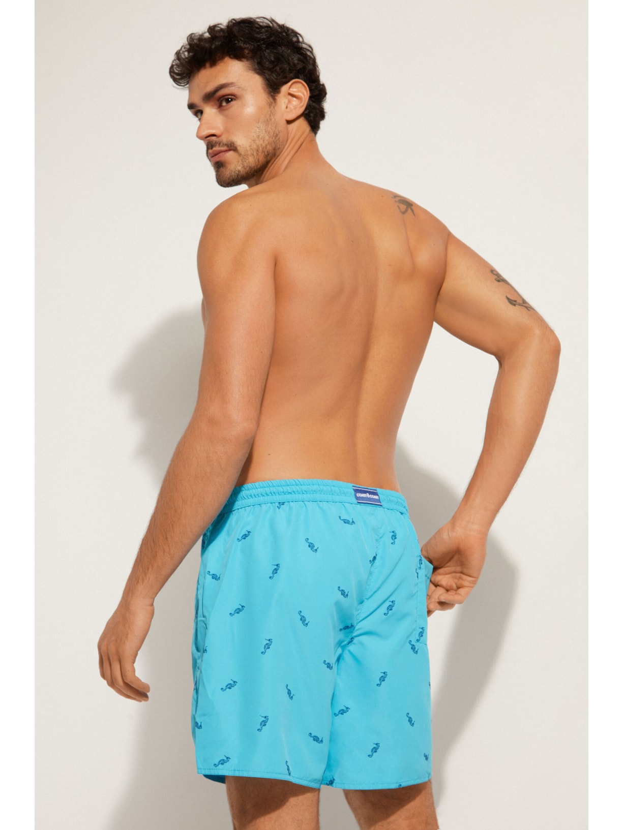 Shorts De Praia Homem Formentera Azul Calzedonia