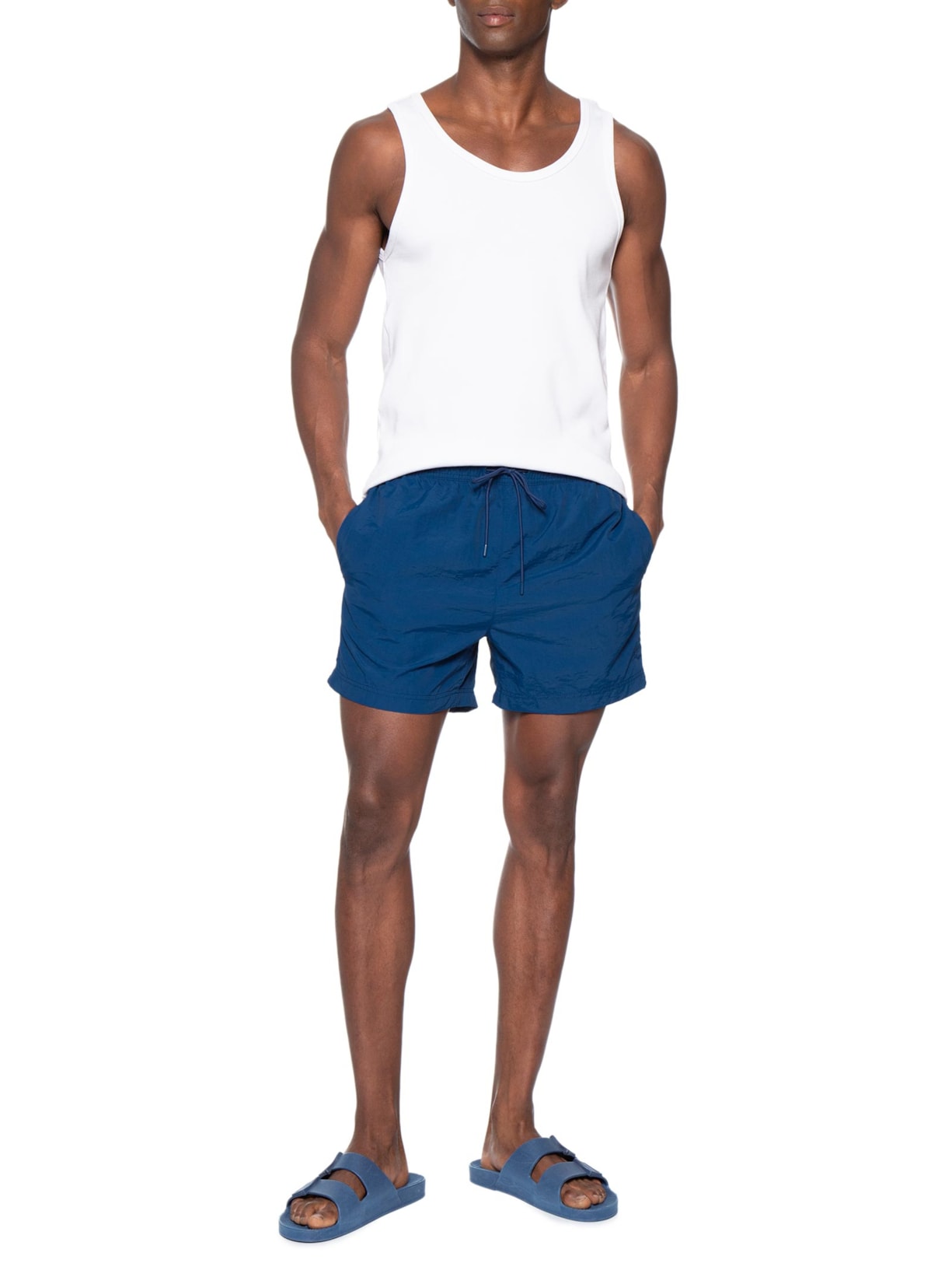 Shorts de Praia Masculino Básico Azul Hering