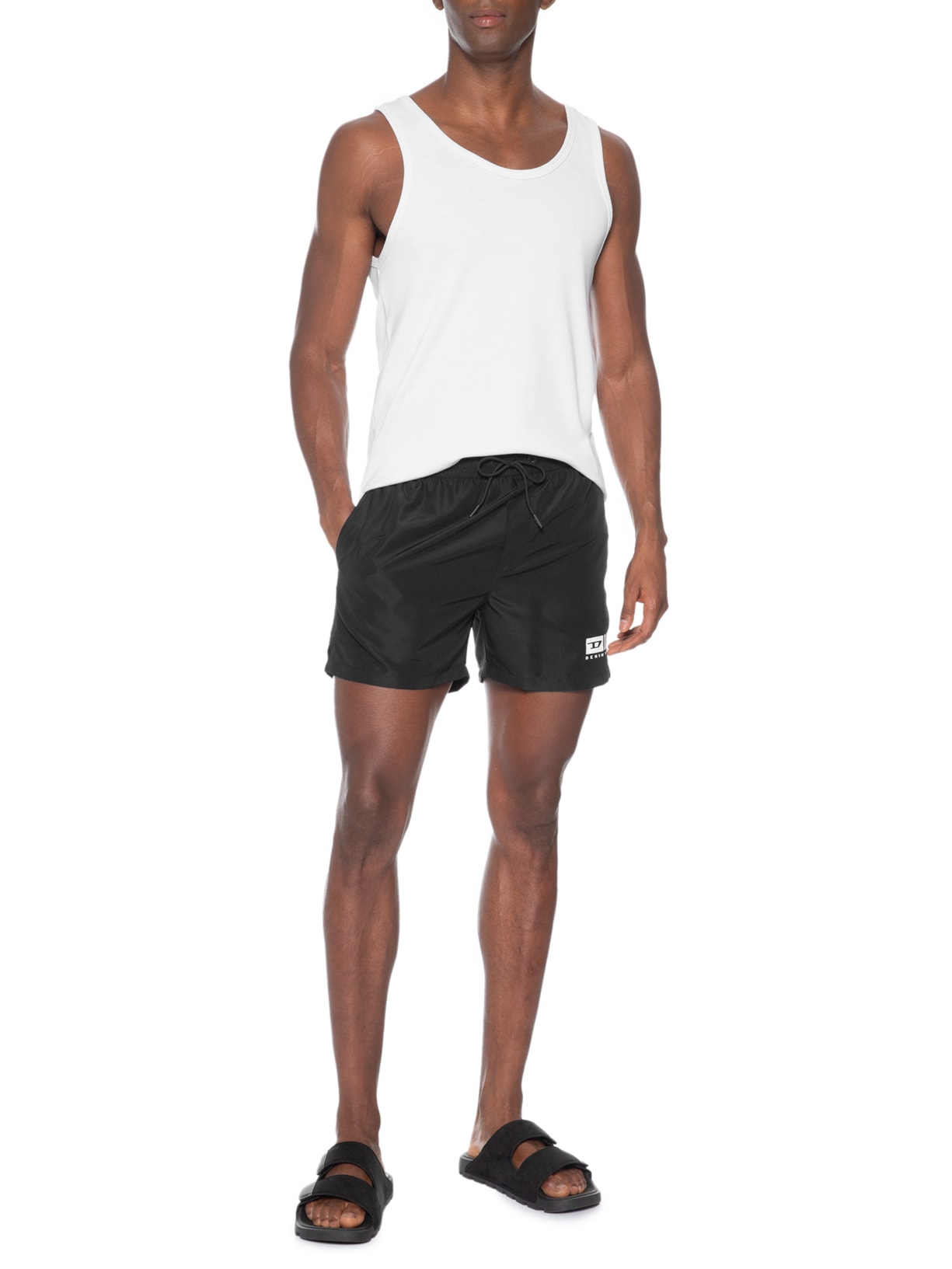 Shorts de Praia Masculino Ken-37-D-Box Preto Diesel