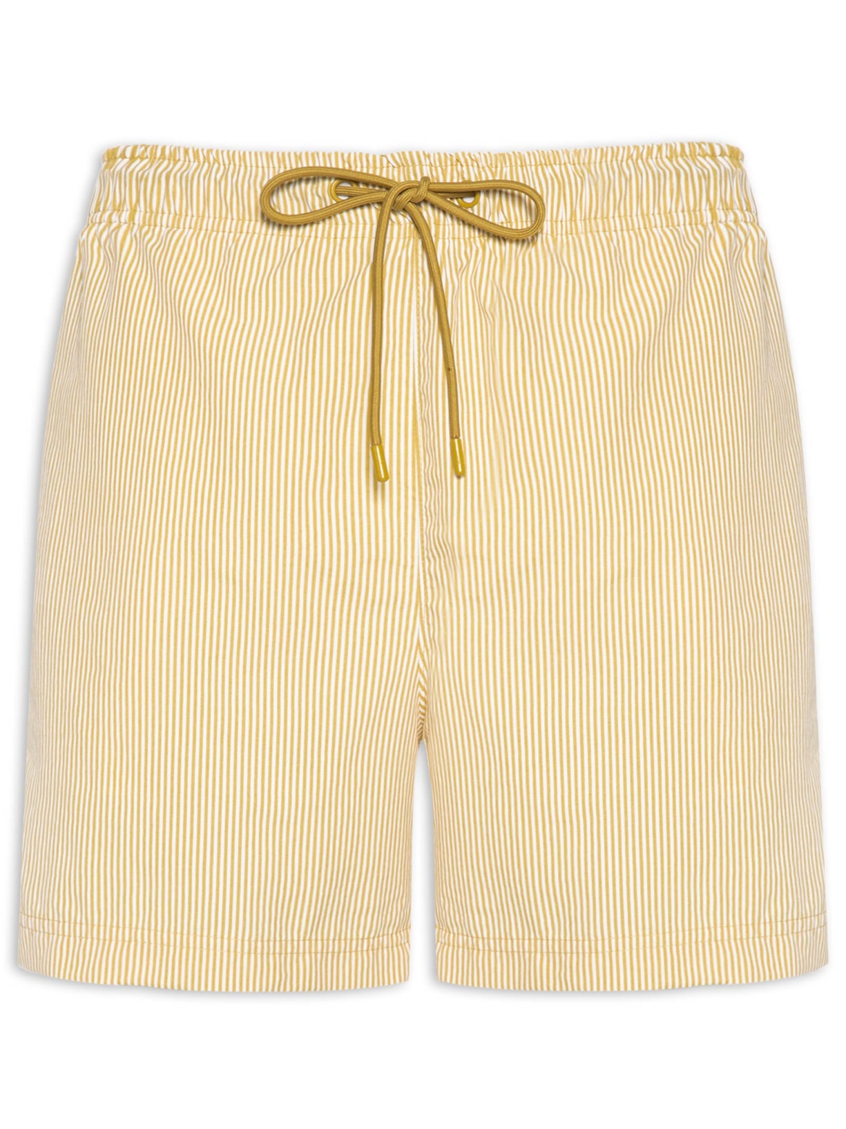 Shorts De Praia Masculino Listrado Bege Hering