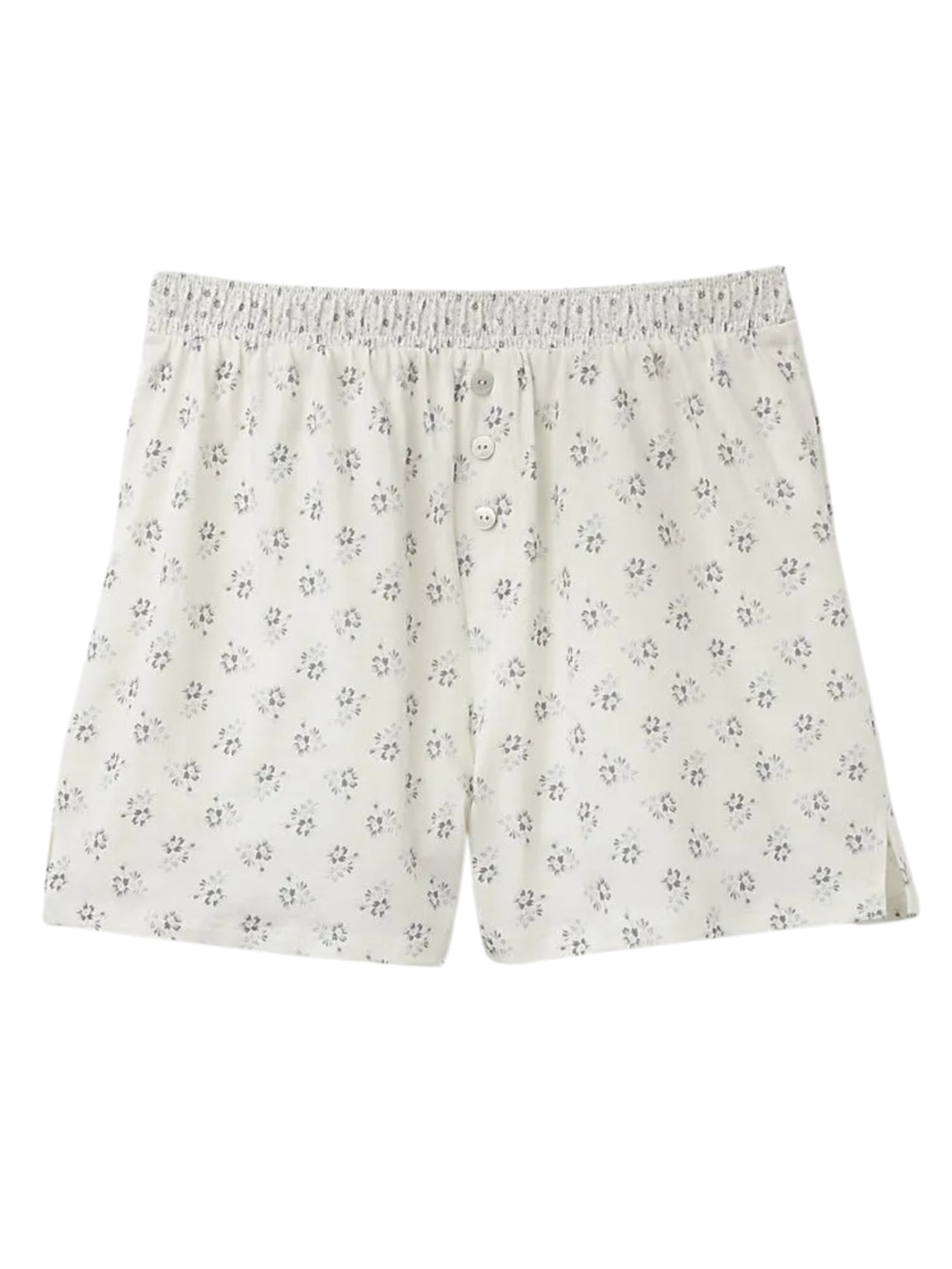 Shorts Dusty Flower Em Algodão Supima - Branco