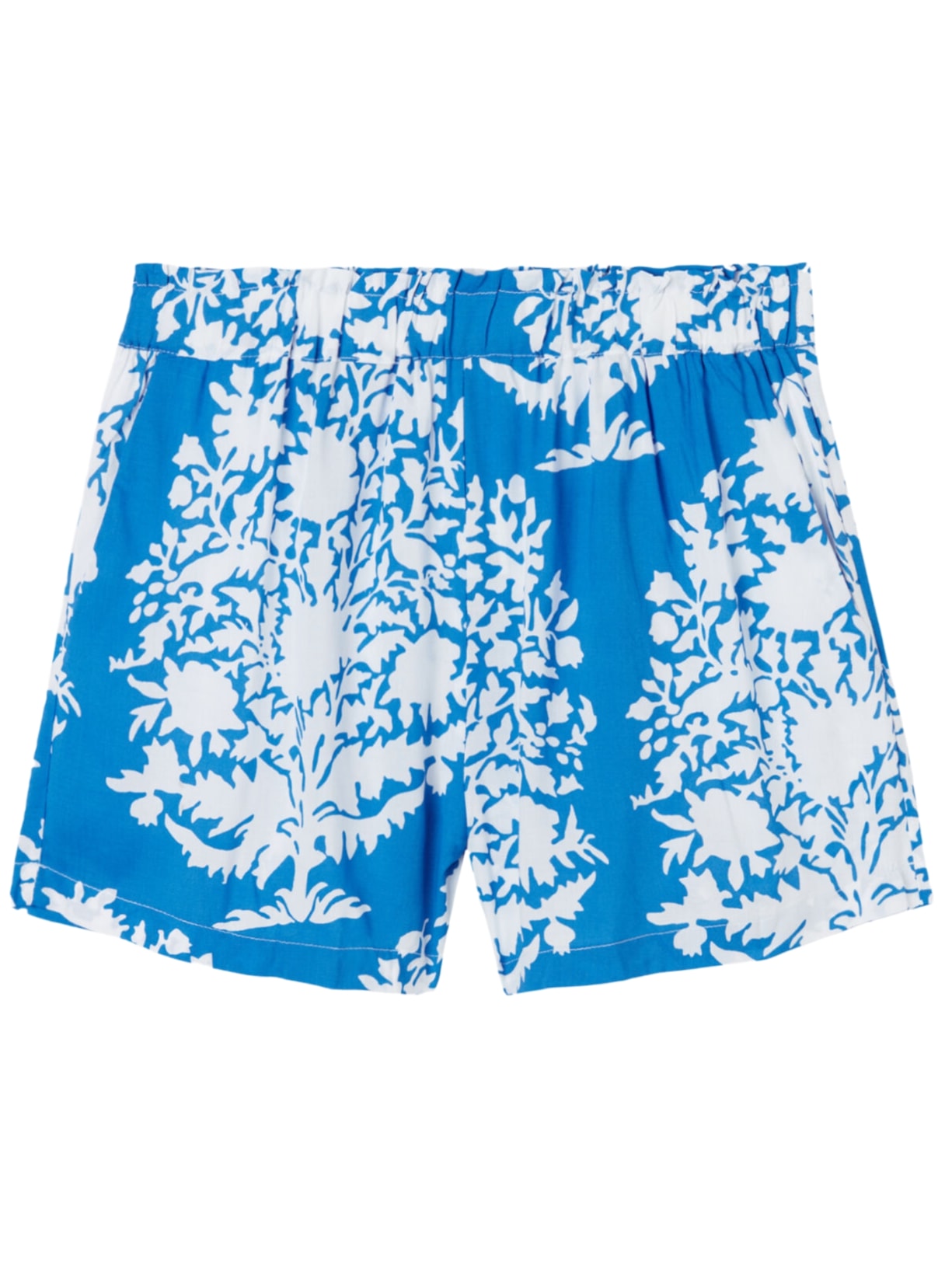 Shorts Em Algodão - Azul