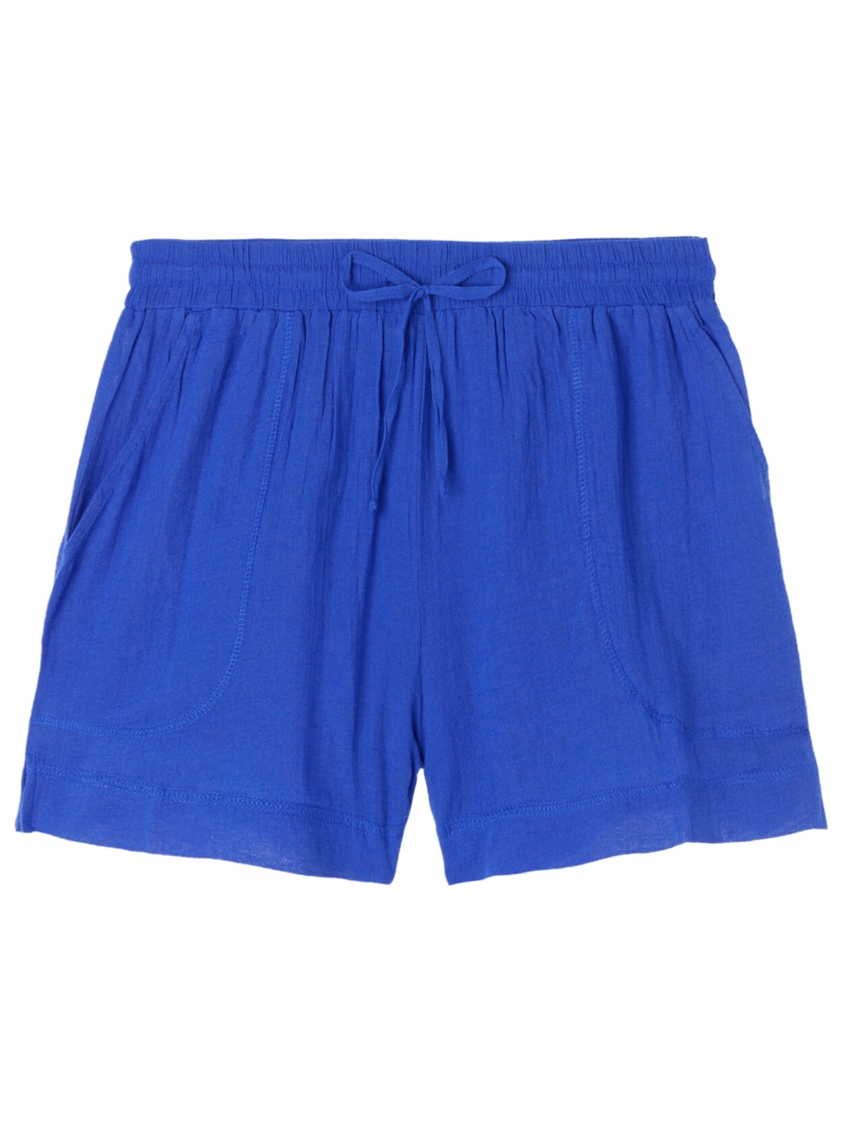 Shorts Em Algodão - Azul