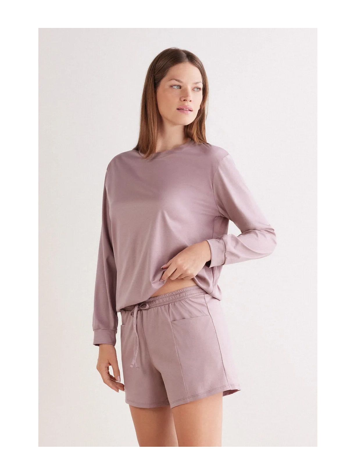 Shorts Em Algodão Elevated Cotton Roxo Intimissimi