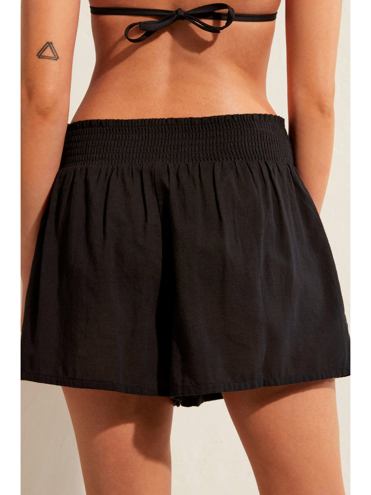 Shorts Em Algodão Preto Calzedonia