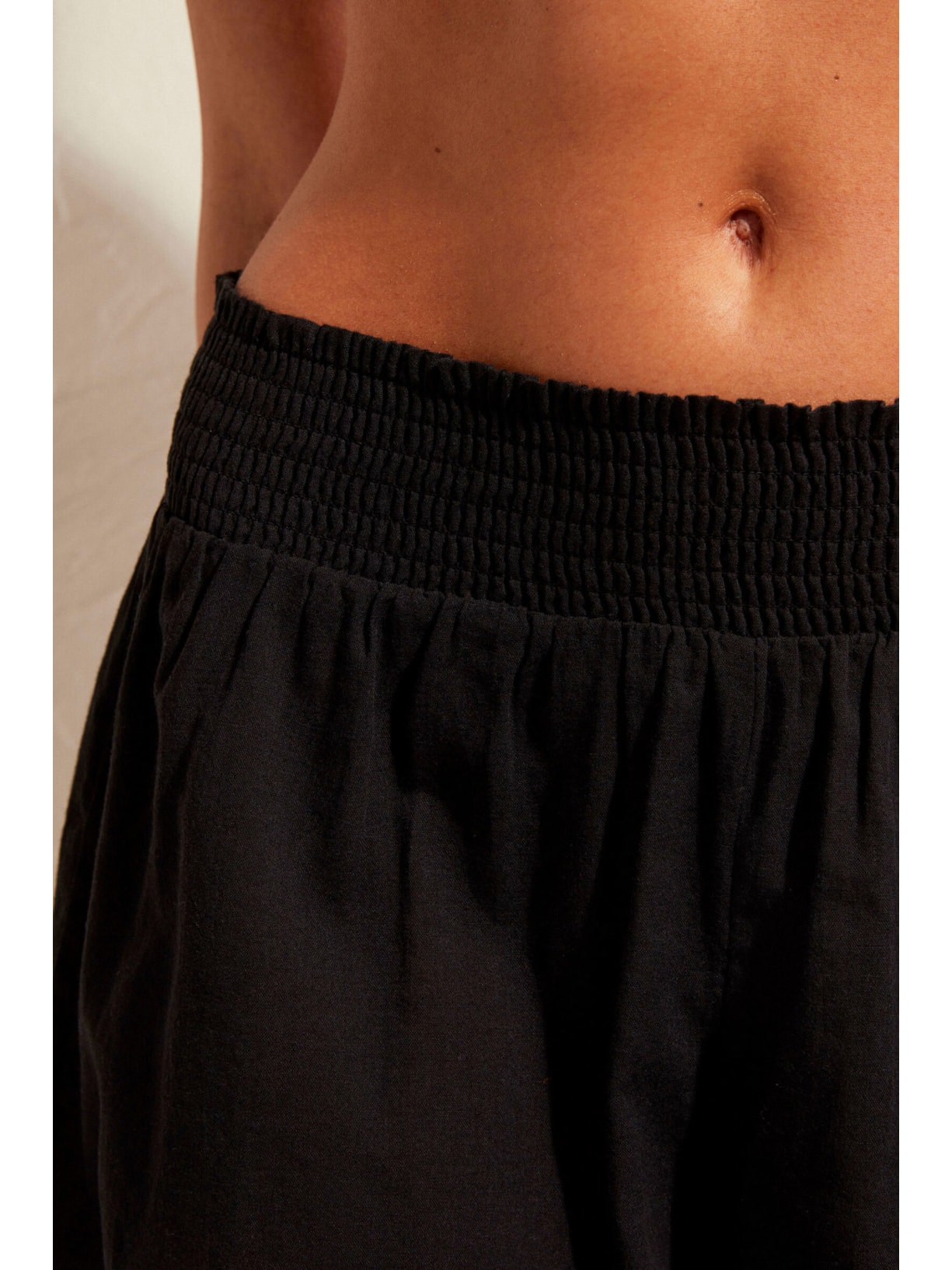 Shorts Em Algodão Preto Calzedonia