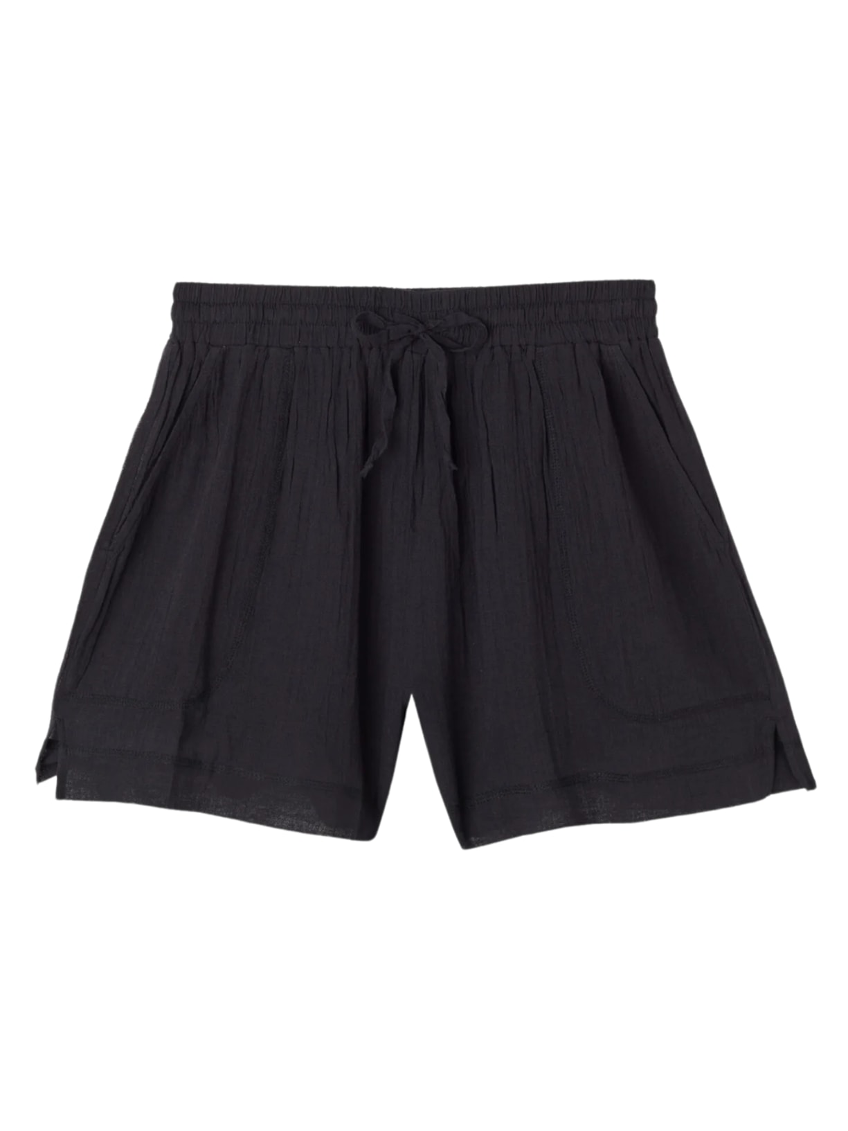 Shorts Em Algodão - Preto