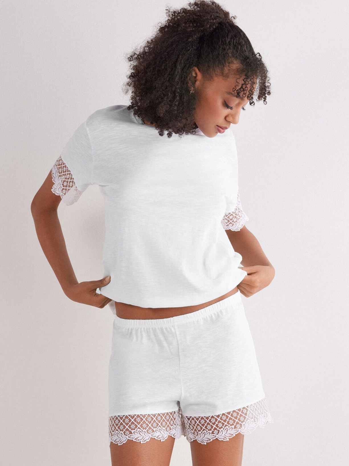 Shorts Em Algodão Sophisticated Allure Branco Calzedonia