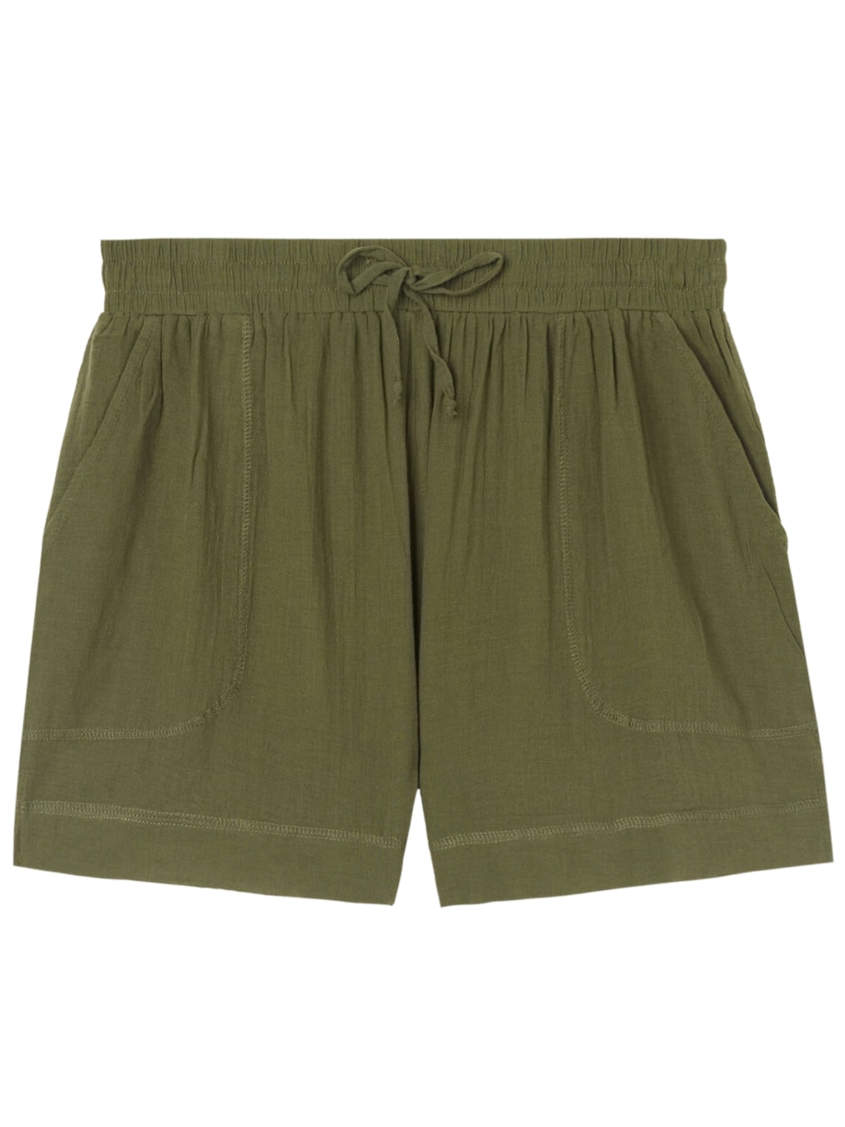 Shorts Em Algodão - Verde
