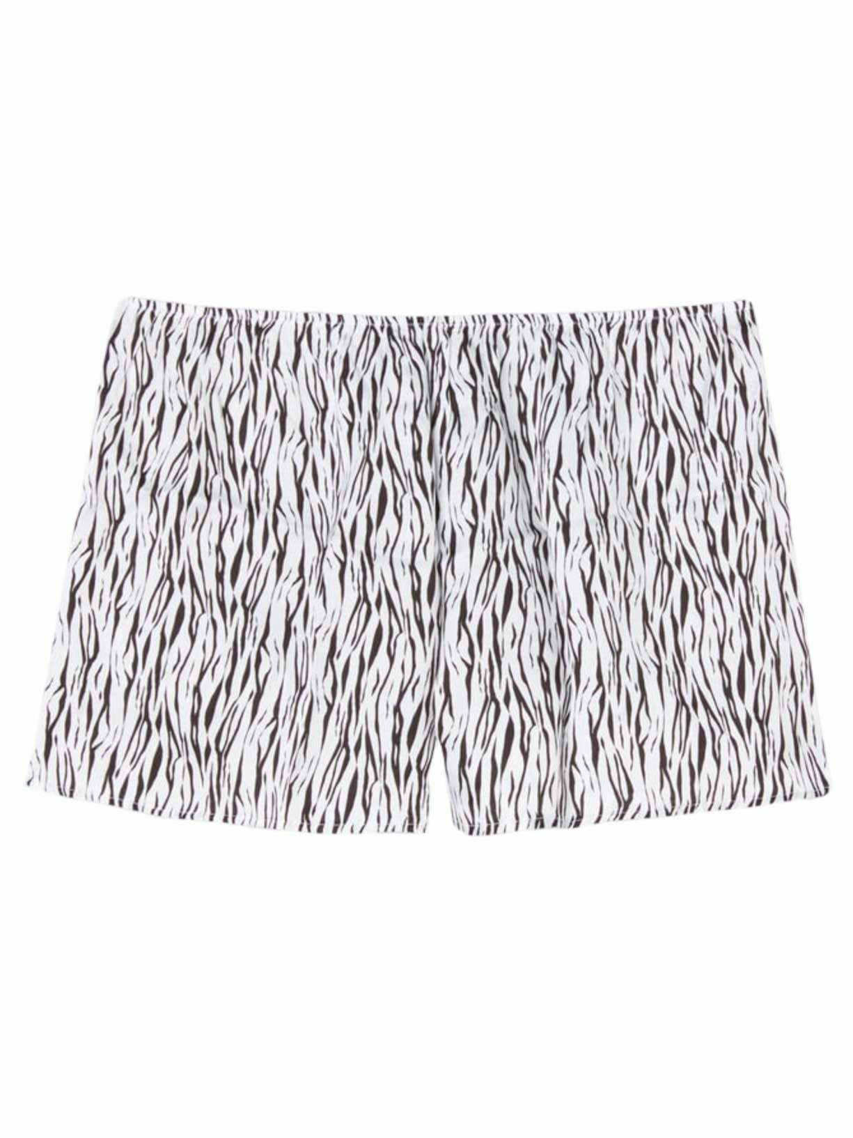 Shorts Em Cetim De Viscose Go Animalier - Preto