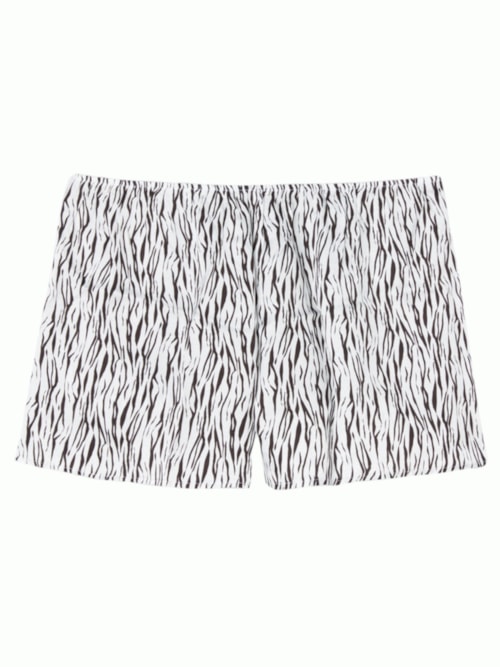 Shorts Em Cetim De Viscose Go Animalier - Preto