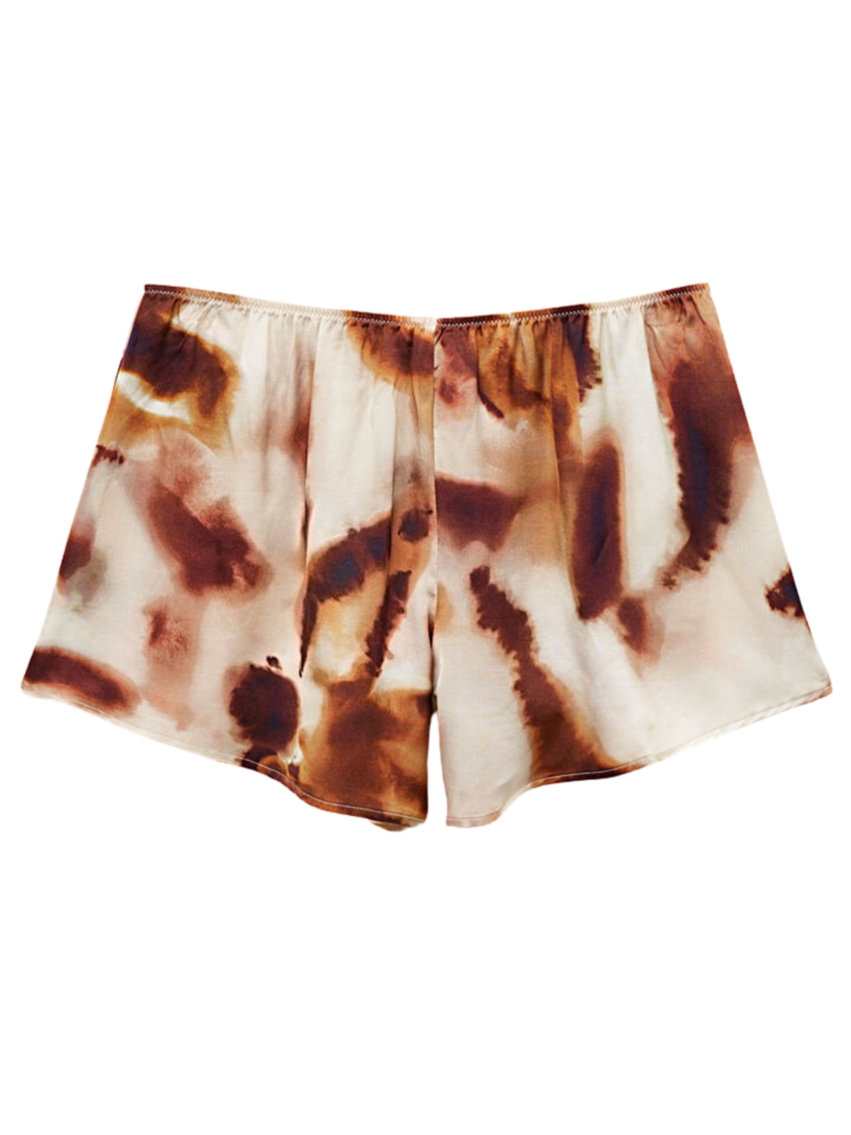 Shorts Em Cetim De Viscose Sun Goes Down Marrom Intimissimi
