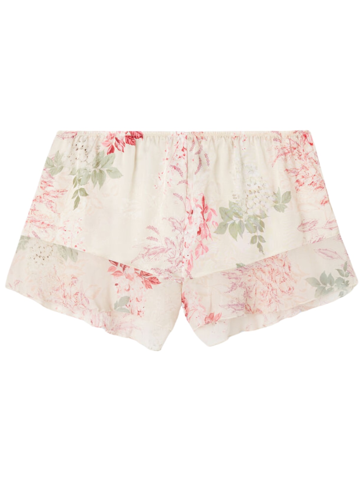 Shorts Em Cetim Secret Garden - Rosa