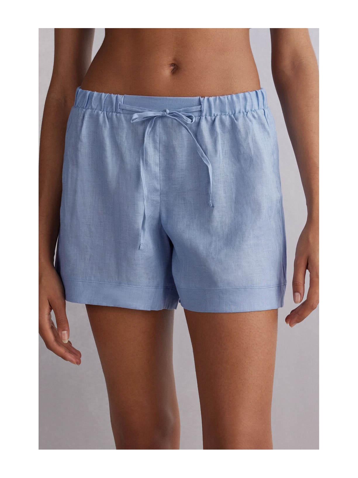 Shorts Em Linho Azul Intimissimi
